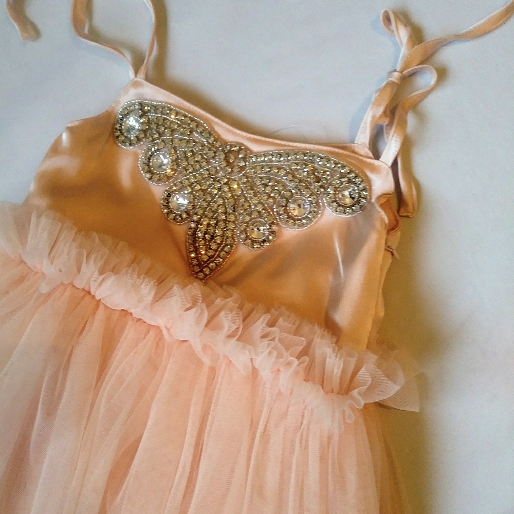 Toddler Girl Light Pink Butterfly Tutu Dress - Picture 2 of 4